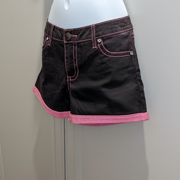 Rock 47 by Wrangler Brown Ultra Low Rise Twill Shorts Women's Size 28 VGUC - Picture 3 of 8